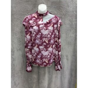 Three Floor RTR Blouse Womens Small 6 Floral Coquette Feminine Bohemian Romantic